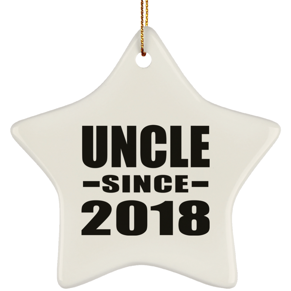 Uncle Since 2018 - Star Ornament