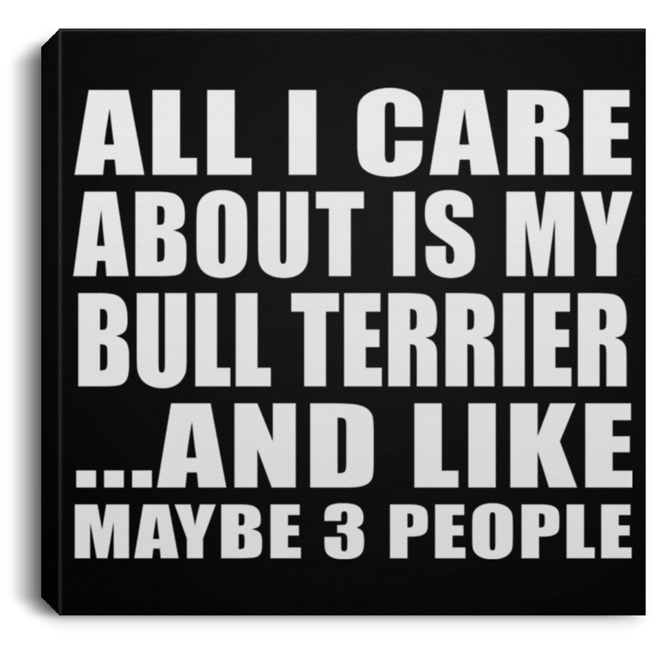 All I Care About Is My Bull Terrier - Canvas Square