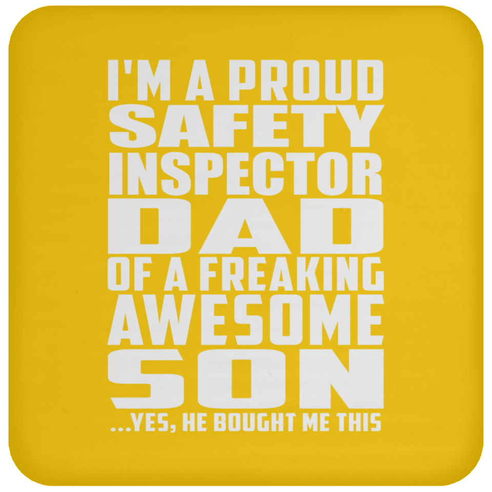 Proud Safety Inspector Dad Of Awesome Son - Drink Coaster