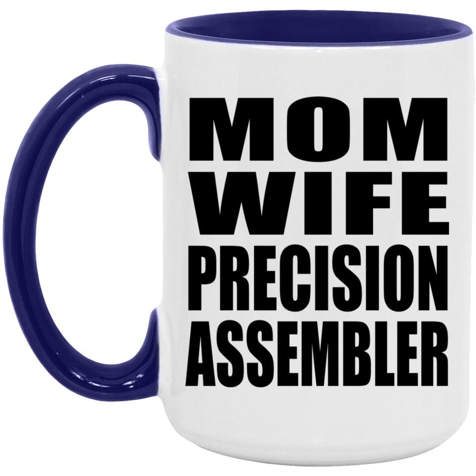 Mom Wife Precision Assembler - 15oz Accent Mug Purple