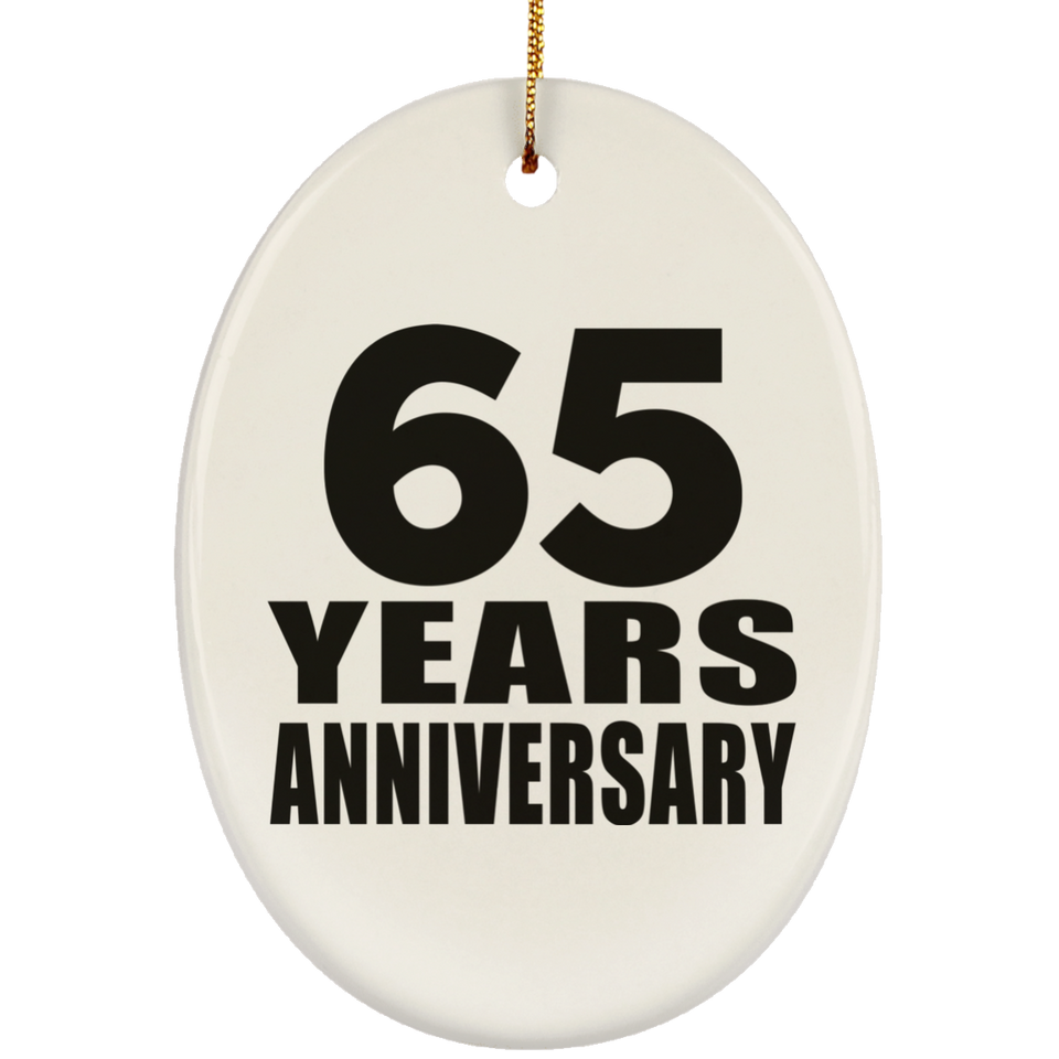 65th Anniversary 65 Years - Oval Ornament