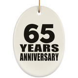 65th Anniversary 65 Years - Oval Ornament