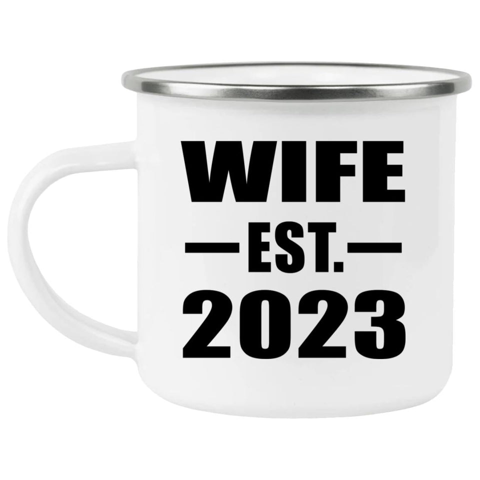 Wife Established EST. 2023 - 12oz Camping Mug