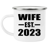 Wife Established EST. 2023 - 12oz Camping Mug