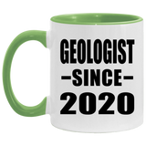 Geologist Since 2020 - 11oz Accent Mug Green