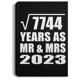 88th Anniversary Square Root of 7744 Years As Mr & Mrs 2023 - Canvas Portrait