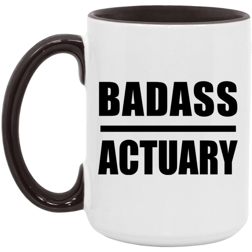 Badass Actuary - 15oz Accent Mug Black