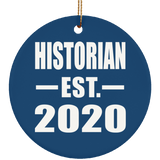 Historian Established EST. 2020 - Circle Ornament