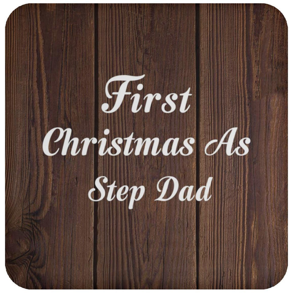 First Christmas As Step Dad - Drink Coaster D