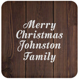 Merry Christmas Johnston Family - Drink Coaster D