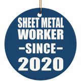 Sheet Metal Worker Since 2020 - Circle Ornament
