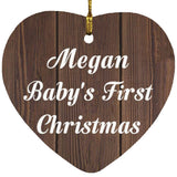 Megan Baby's First Christmas - Heart Ornament D