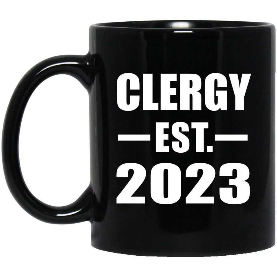 Clergy Established EST. 2023 - 11oz Coffee Mug Black