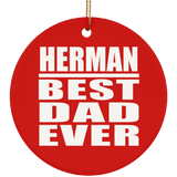 Herman Best Dad Ever - Circle Ornament