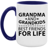 Grandma and Grandkids, Best Friends For Life - 15oz Accent Mug Purple
