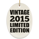 9th Birthday Vintage 2015 Limited Edition - Oval Ornament