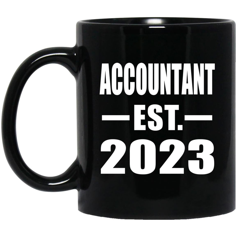 Accountant Established EST. 2023 - 11oz Coffee Mug Black