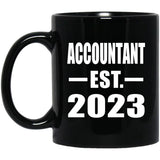 Accountant Established EST. 2023 - 11oz Coffee Mug Black