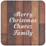 Merry Christmas Chavez Family - Drink Coaster E