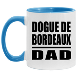 Dogue De Bordeaux Dad - 11oz Accent Mug Blue