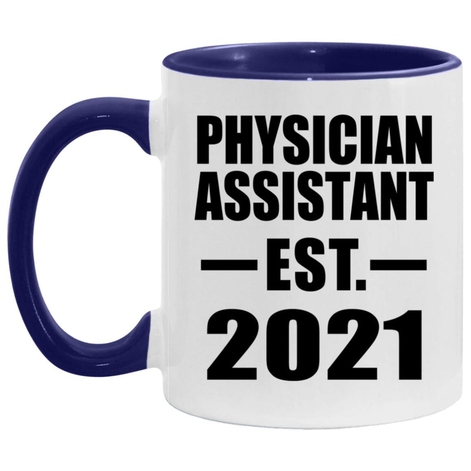 Physician Assistant Established Est. 2021 - 11oz Accent Mug Purple