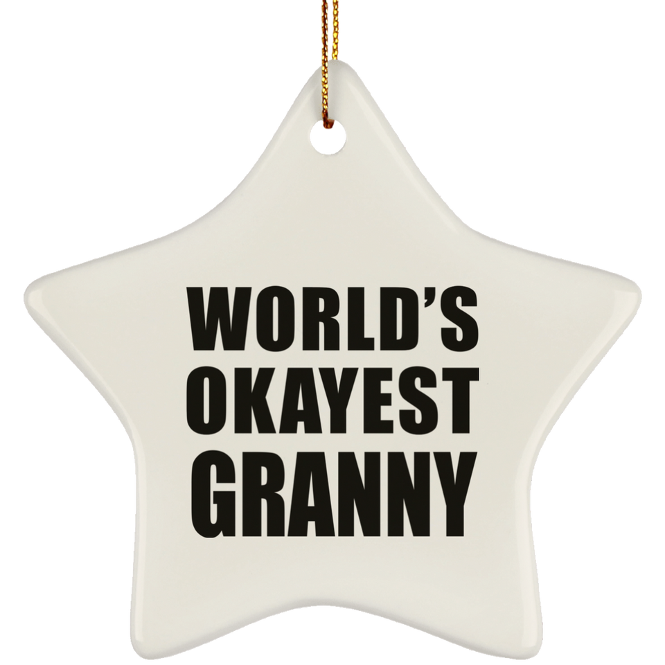 World's Okayest Granny - Star Ornament