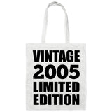 19th Birthday Vintage 2005 Limited Edition - Tote Bag White