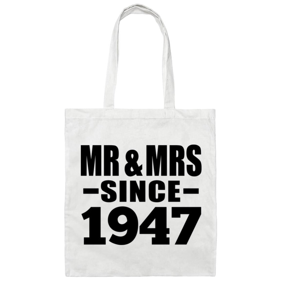 77th Anniversary Mr & Mrs Since 1947 - Tote Bag White