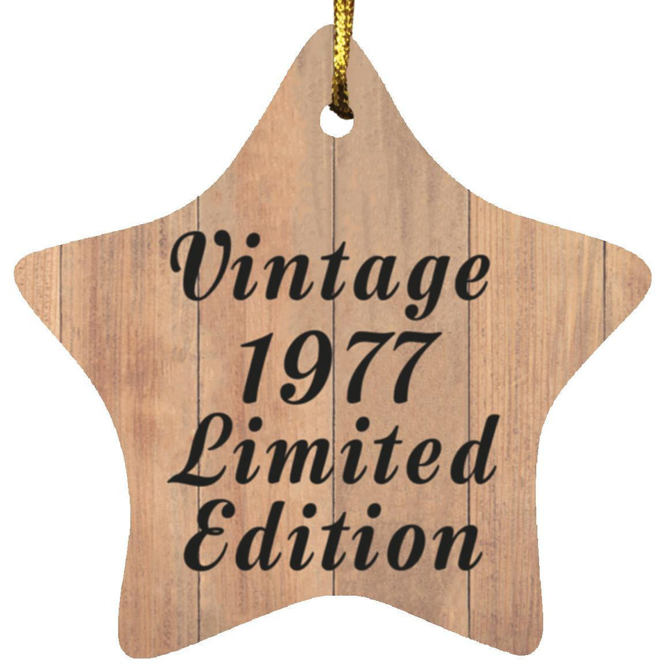47th Birthday Vintage 1977 Limited Edition - Star Ornament C