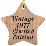 47th Birthday Vintage 1977 Limited Edition - Star Ornament C