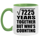 85th Anniversary Square Root of 7225 Years Who's Counting - 11oz Accent Mug Green