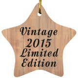9th Birthday Vintage 2015 Limited Edition - Star Ornament C