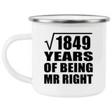 43rd Anniversary Square Root of 1849 Years of Being Mr Right - 12oz Camping Mug