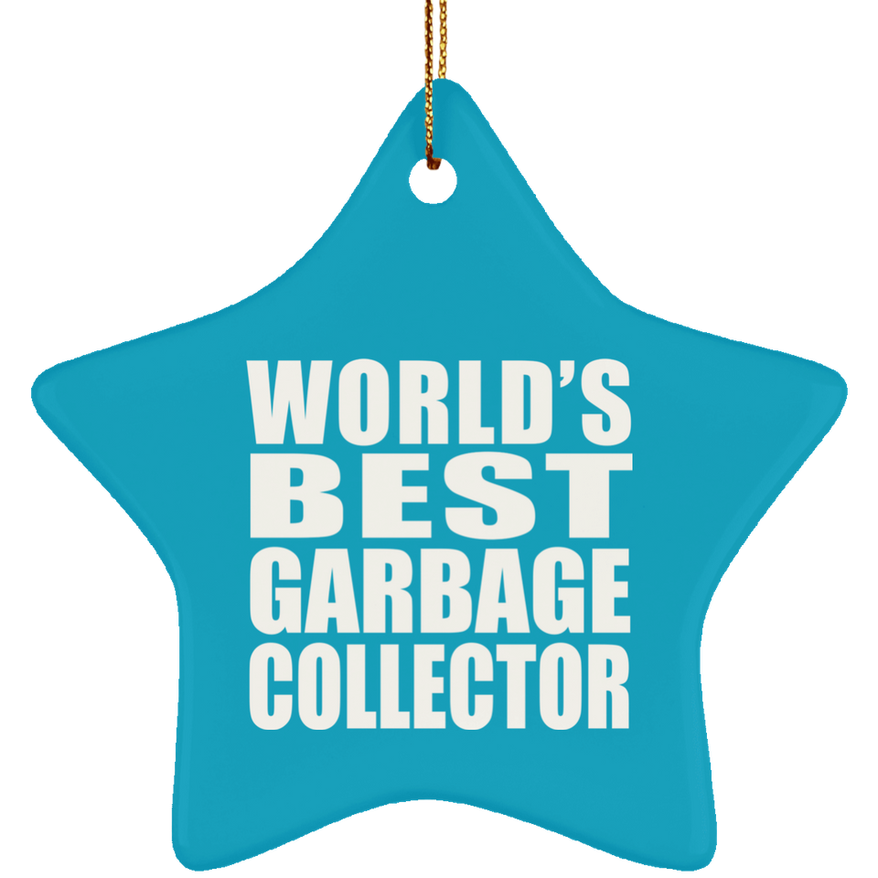 World's Best Garbage Collector - Star Ornament
