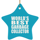 World's Best Garbage Collector - Star Ornament
