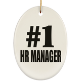 Number One #1 HR Manager - Oval Ornament