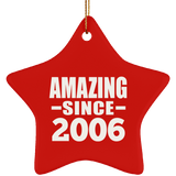 18th Birthday Amazing Since 2006 - Star Ornament