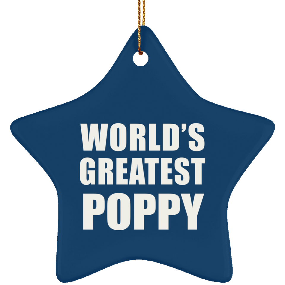 World's Greatest Poppy - Star Ornament