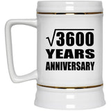 60th Anniversary Square Root of 3600 Years Anniversary - Beer Stein