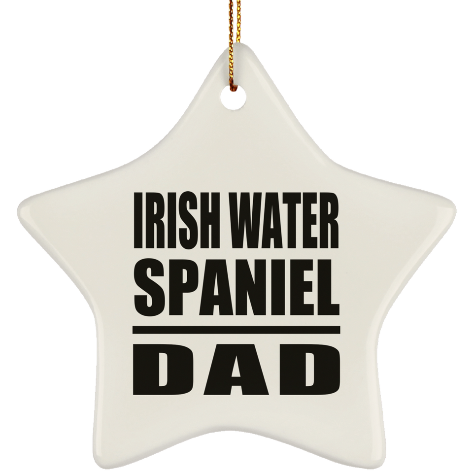 Irish Water Spaniel Dad - Star Ornament