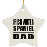 Irish Water Spaniel Dad - Star Ornament
