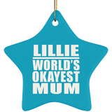 Lillie World's Okayest Mum - Star Ornament