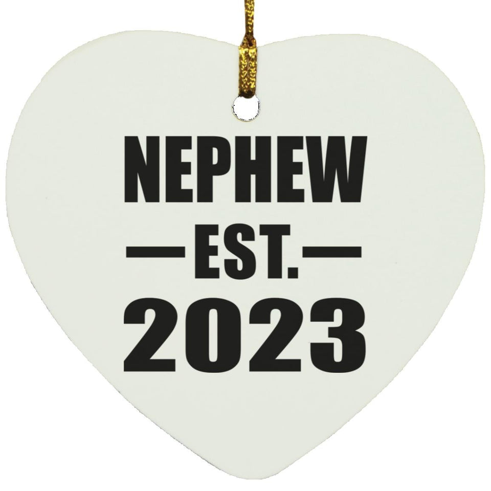 Nephew Established EST. 2023 - Heart Ornament