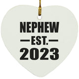 Nephew Established EST. 2023 - Heart Ornament
