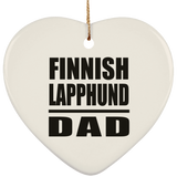 Finnish Lapphund Dad - Heart Ornament