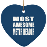 Most Awesome Meter Reader - Heart Ornament