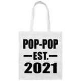 Pop-Pop Established EST. 2021 - Tote Bag White