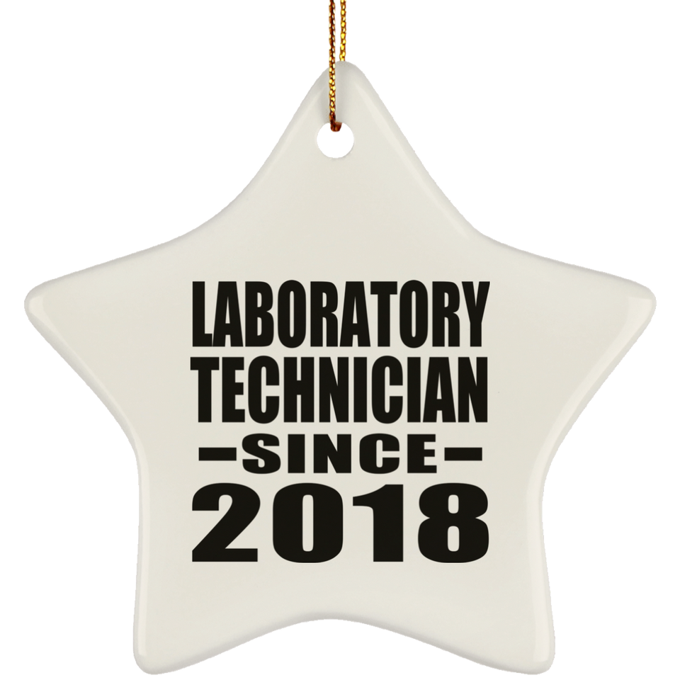 Laboratory Technician Since 2018 - Star Ornament