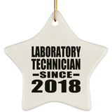 Laboratory Technician Since 2018 - Star Ornament