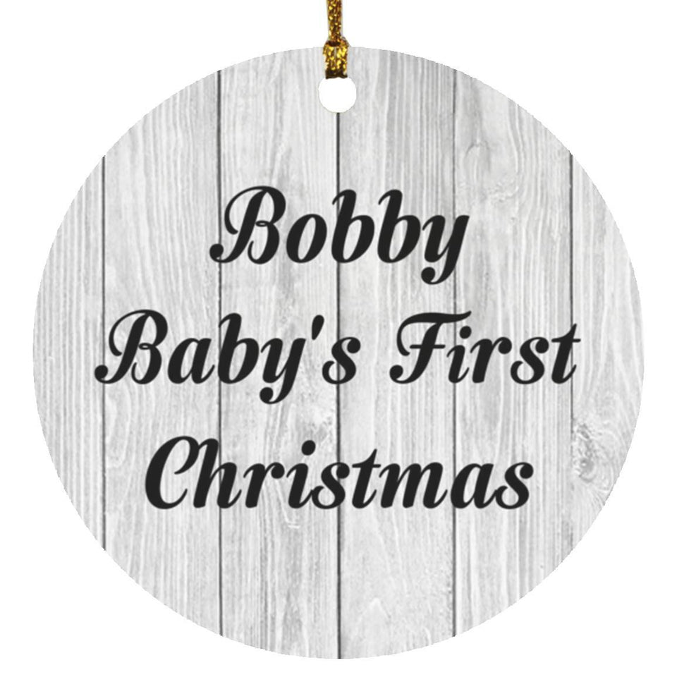 Bobby Baby's First Christmas - Circle Ornament F